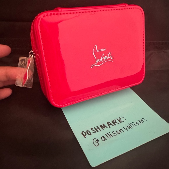 Christian Louboutin Glossy Red Pouch and lipstick set - Picture 1 of 4